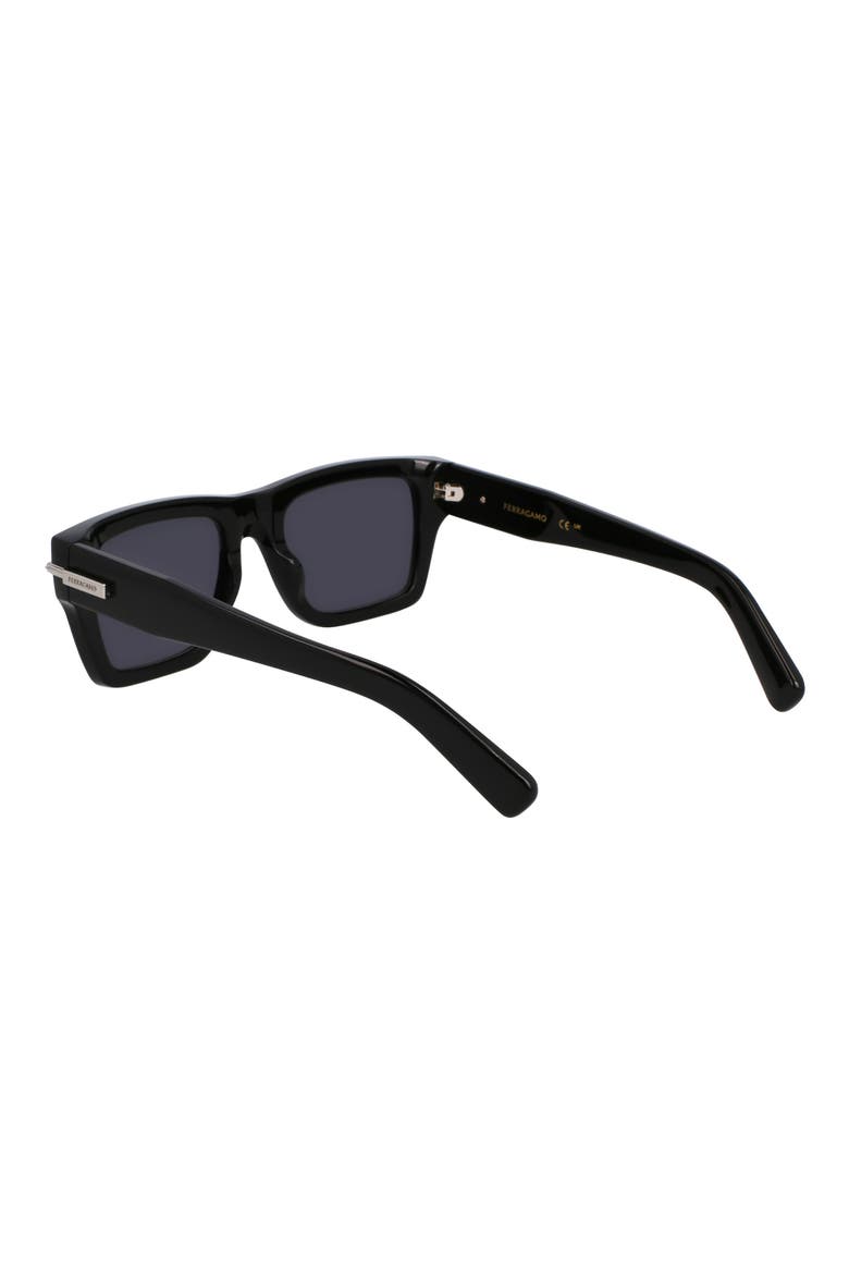 Prisma 53mm Modified Rectangular Sunglasses, Alternate, color, BLACK