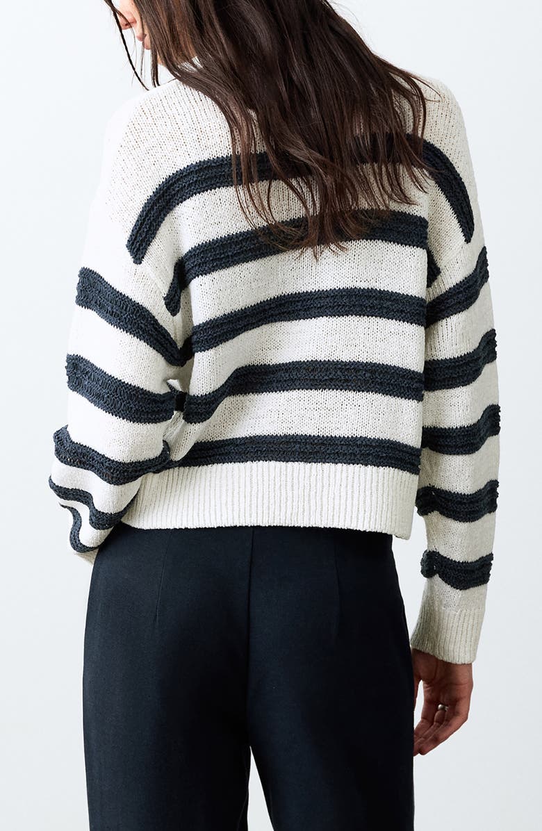 MANGO TEEN Stripe Open Stitch Sweater, Alternate, color, 