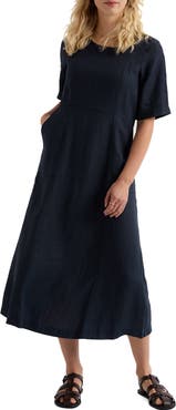 Seasalt Cornwall Grass Wave Linen Midi Dress
