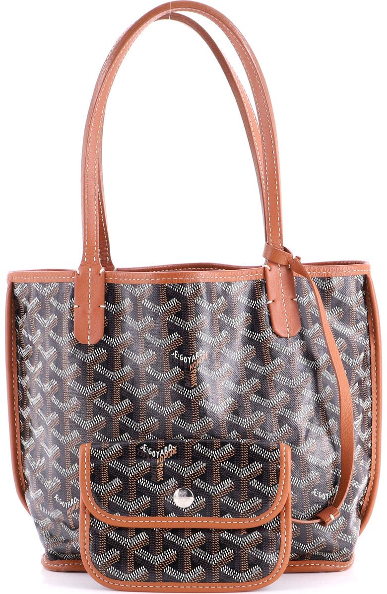 Pre-Owned Goyard Anjou Reversible Tote Coated Canvas Mini, Alternate, color, Brown