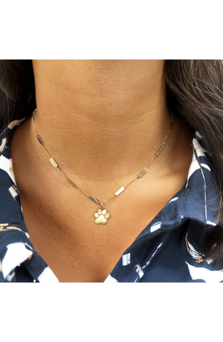 The Lovery Fine Jewelry Gold Paw Charm, Alternate, color, Yellow Gold