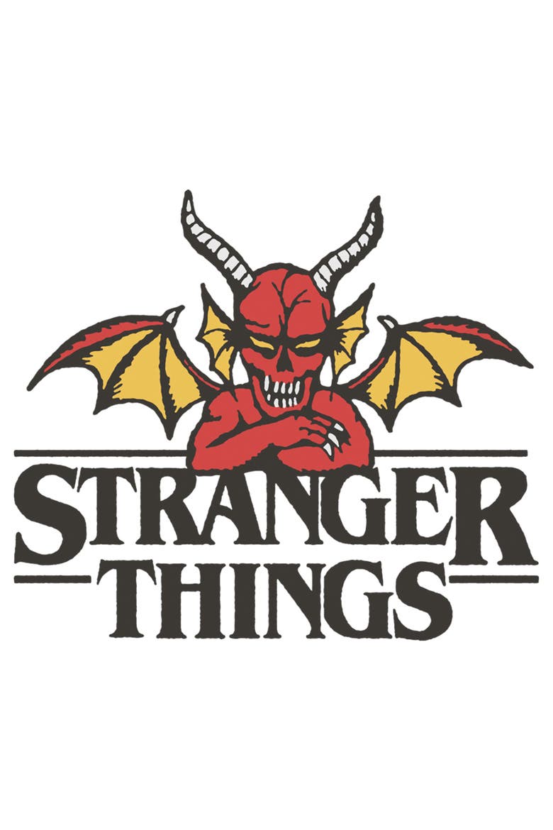 Men's Stranger Things Classic Devil Logo  Graphic T-Shirt, Alternate, color, White