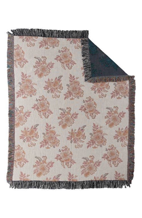 Deny Designs Avenie Cottage Garden Fringe Throw Blanket In Neutral