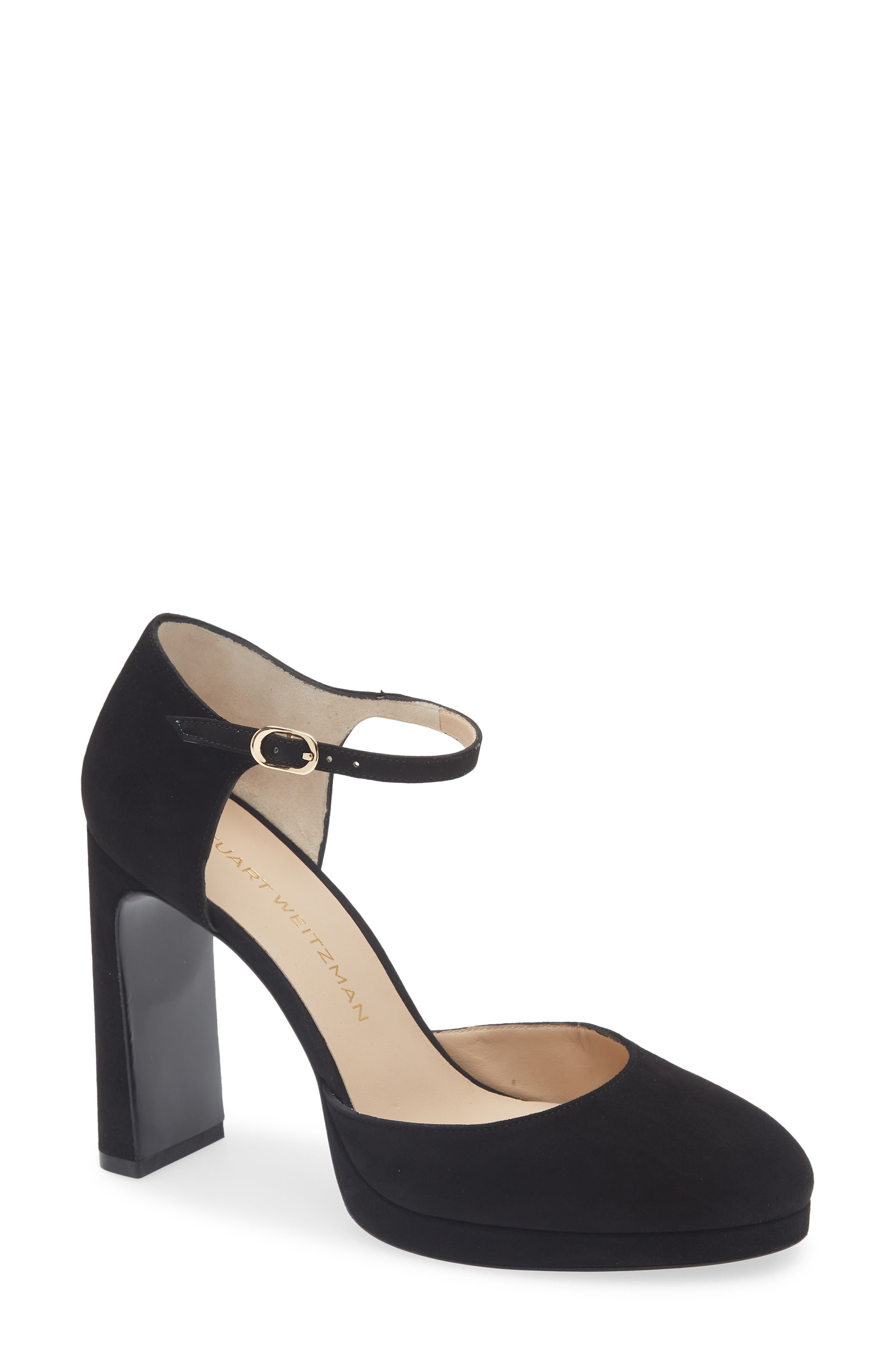 Stuart Weitzman Babette Platform Pump, Main, color, Black