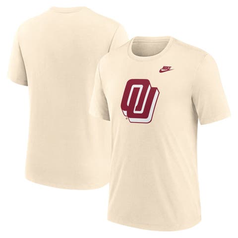 Men's Nike Natural Oklahoma Sooners Vault Logo Tri-Blend T-Shirt