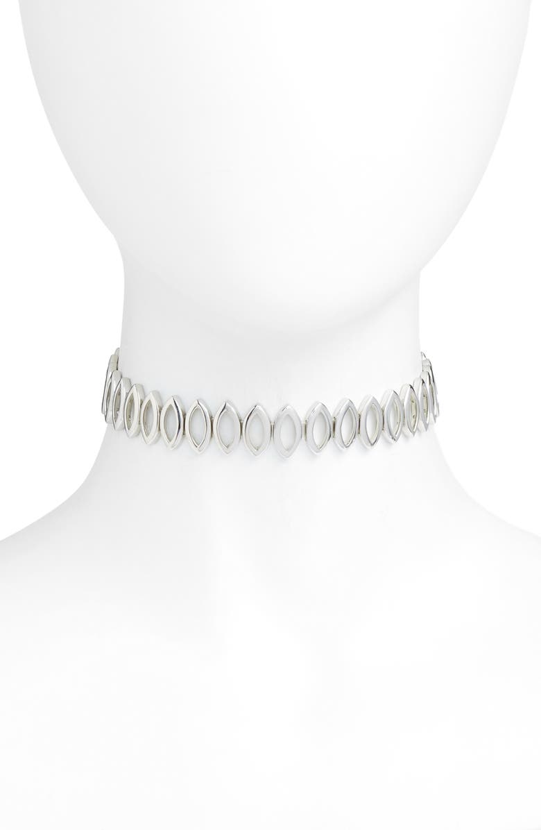 Rebecca Minkoff Navette Choker Necklace, Main, color, 