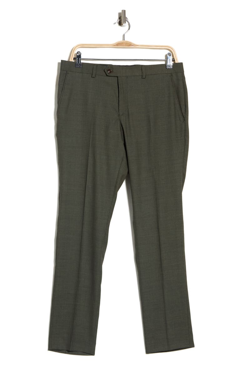 Slim Fit Flat Front Suit Separate Pants, Alternate, color, OLIVE