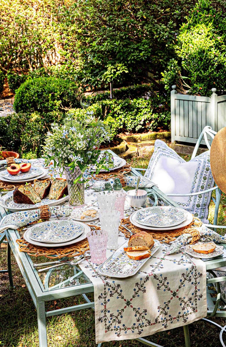 Juliska Villa Seville Set of Four Scalloped Cocktail Plates, Alternate, color, Chambray