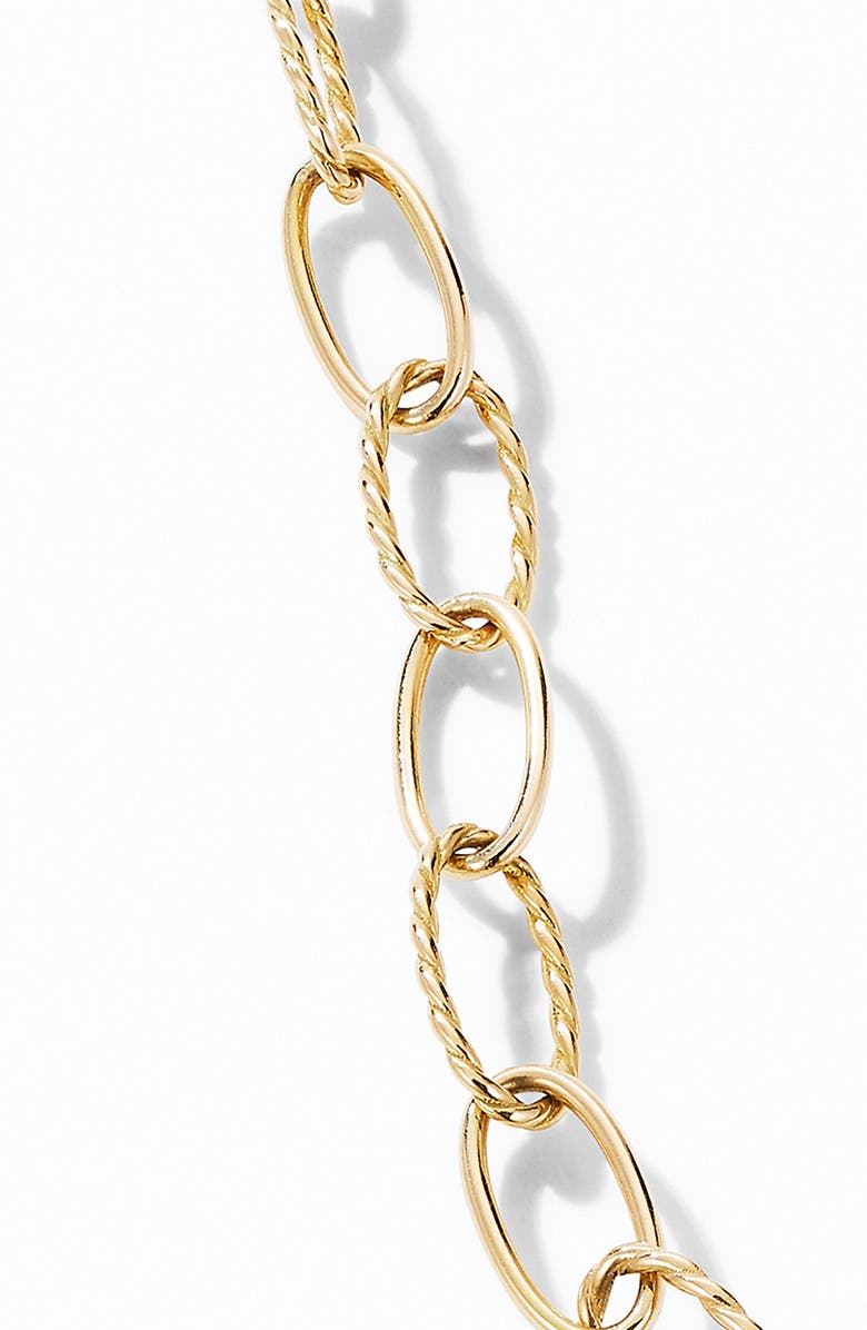 David Yurman Stax Elongated Oval Link Necklace in 18K Yellow Gold, Alternate, color, Yellow Gold