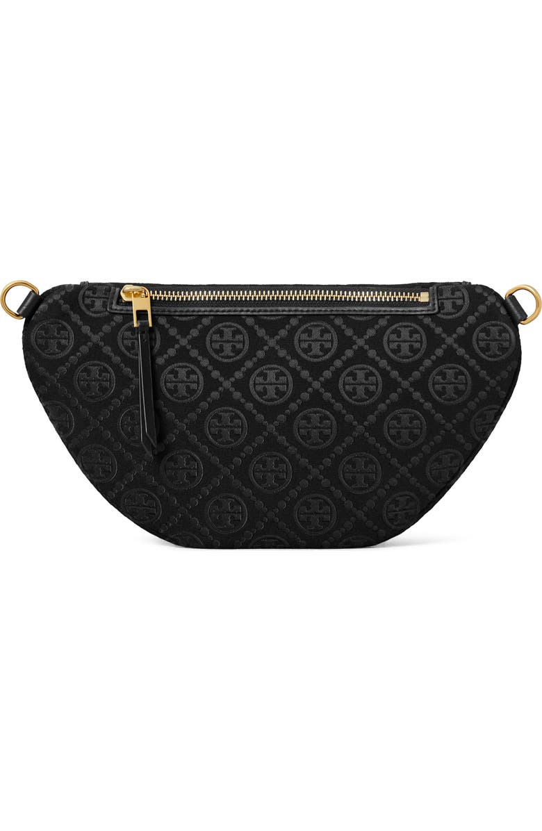 Tory Burch T Monogram Jacquard Belt Bag, Alternate, color, Black