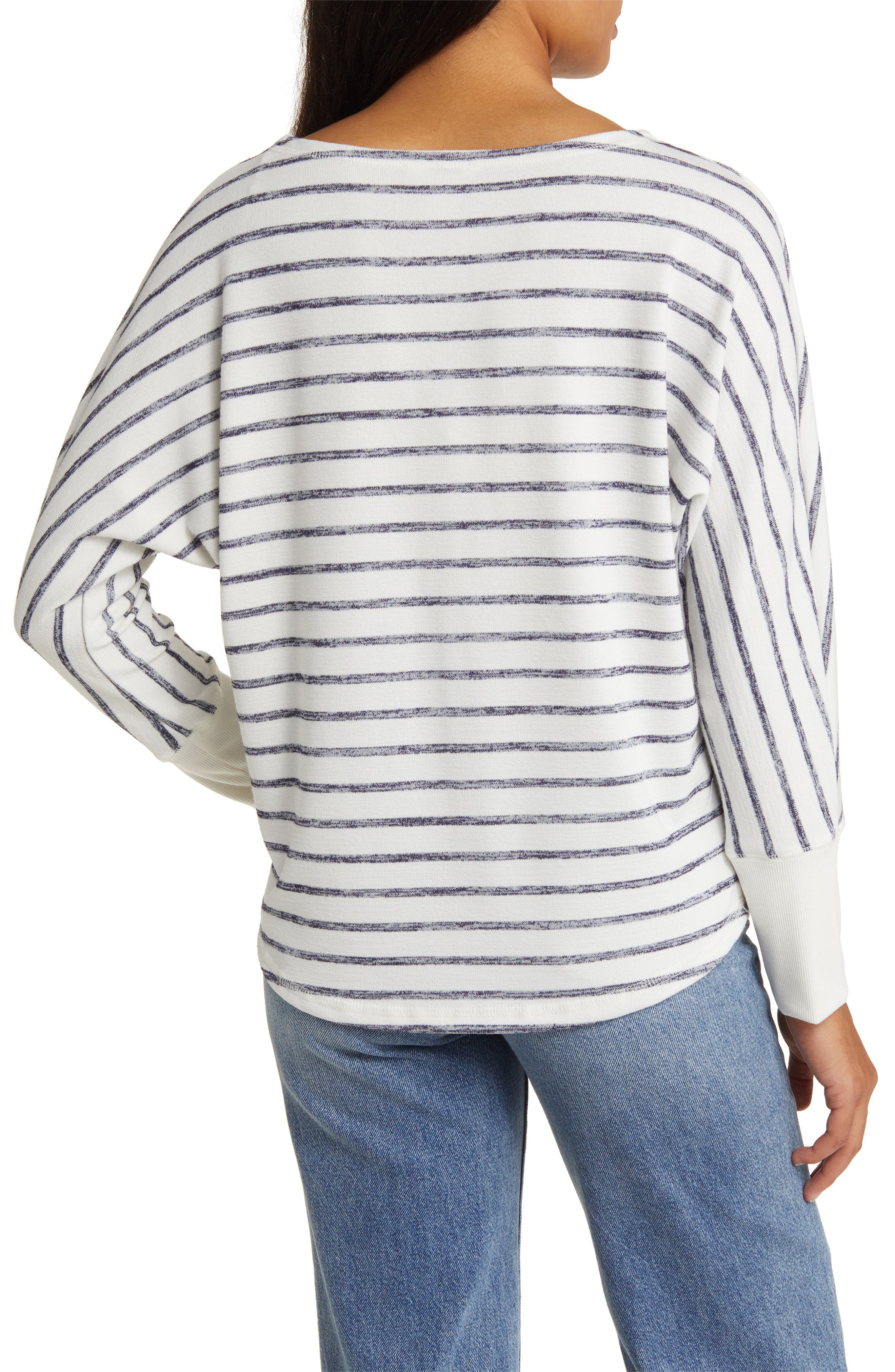 Stripe Dolman Sleeve Top - image 2