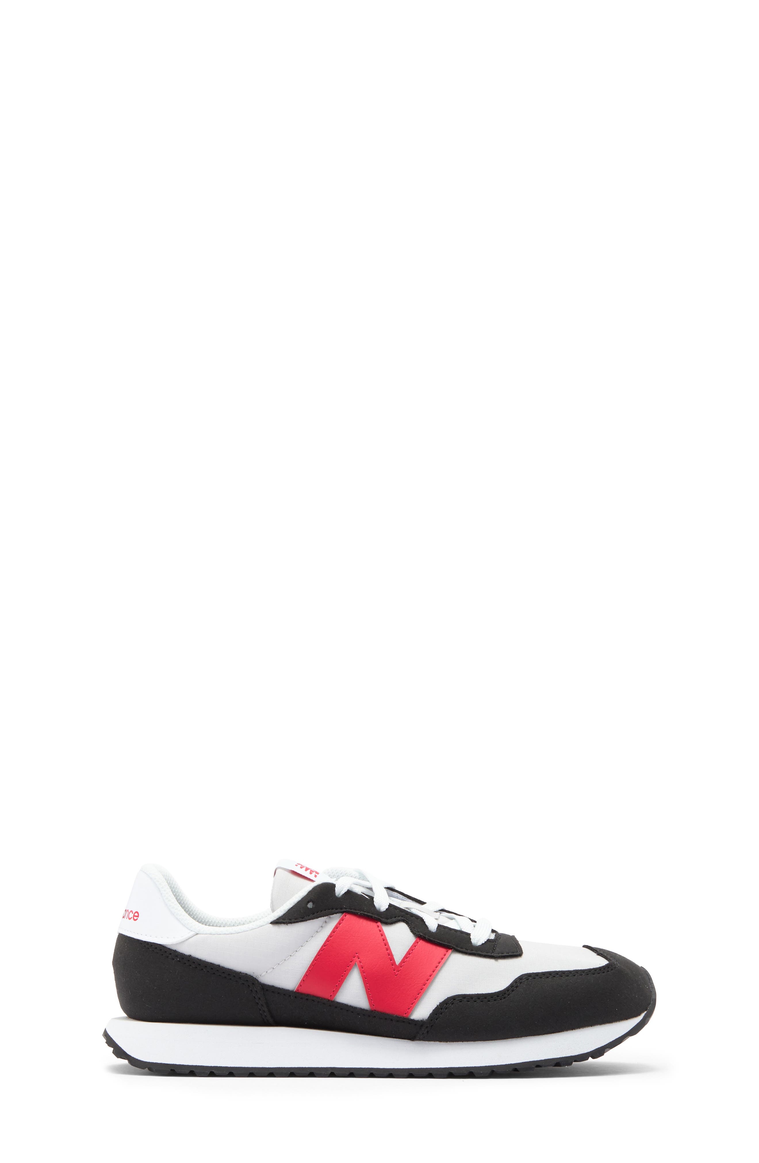 New Balance Kids' 237 Sneaker, Alternate, color, Grey Matter/ True Red