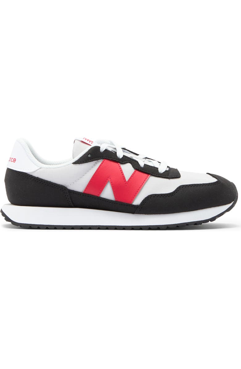 New Balance Kids' 237 Sneaker, Alternate, color, Grey Matter/ True Red