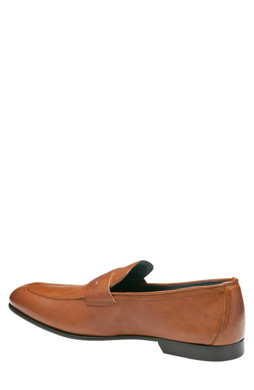 Johnston & Murphy Collection Taylor Penny Loafer In Tan Italian Full Grain