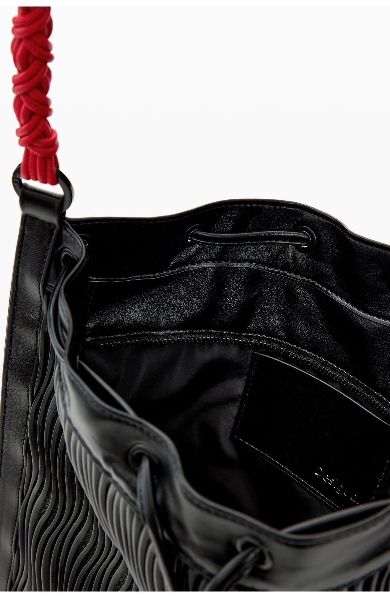 Desigual Convertible Embossed Backpack, Alternate, color, Black