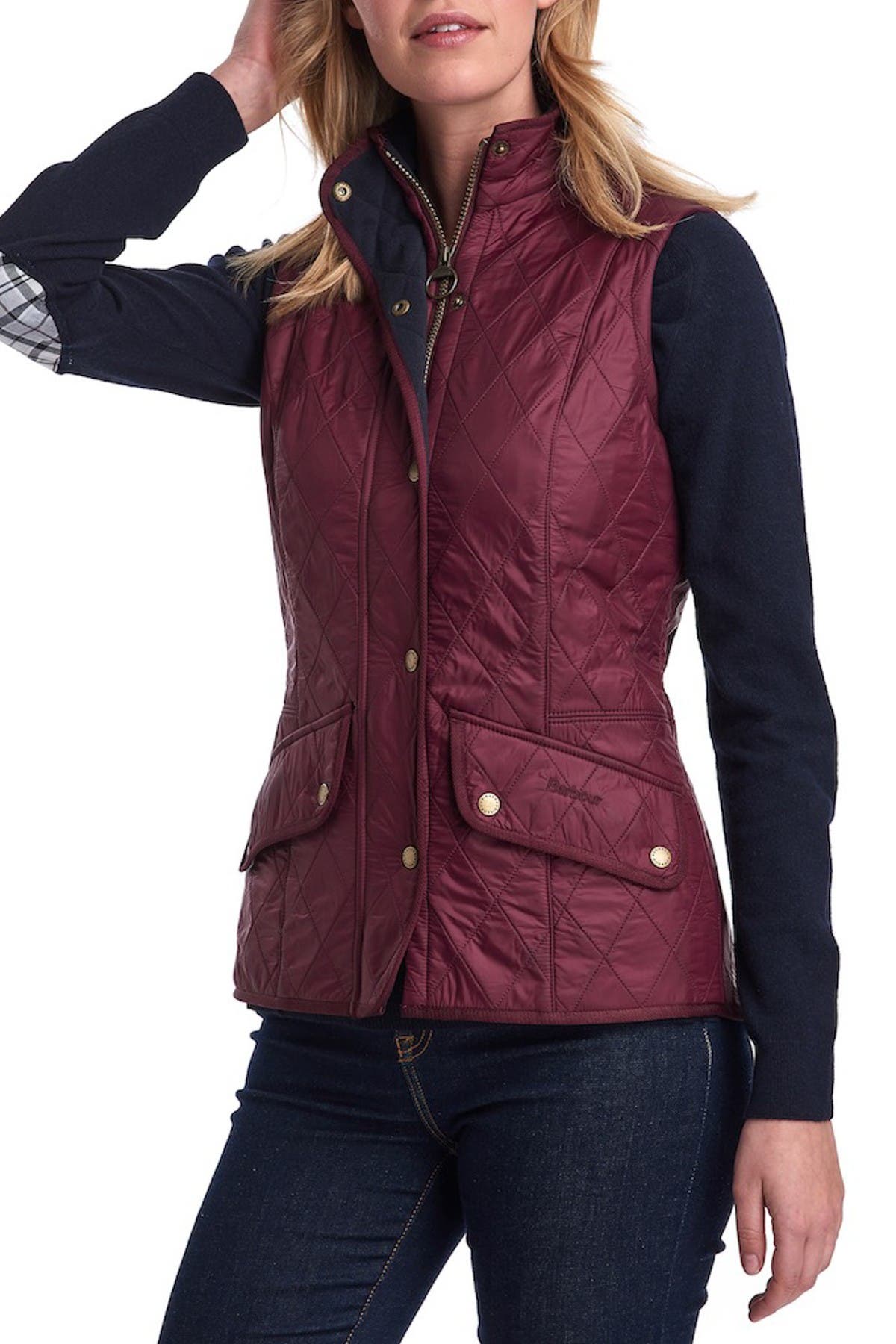 Barbour Cavalry Gile Bordeaux Quilted Vest (Women) | Nordstromrack