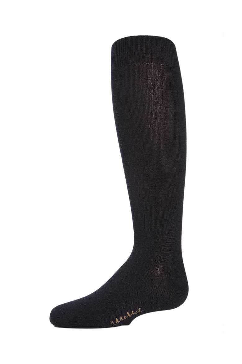 Essential Modal Knee High Kids Socks, Main, color, Black