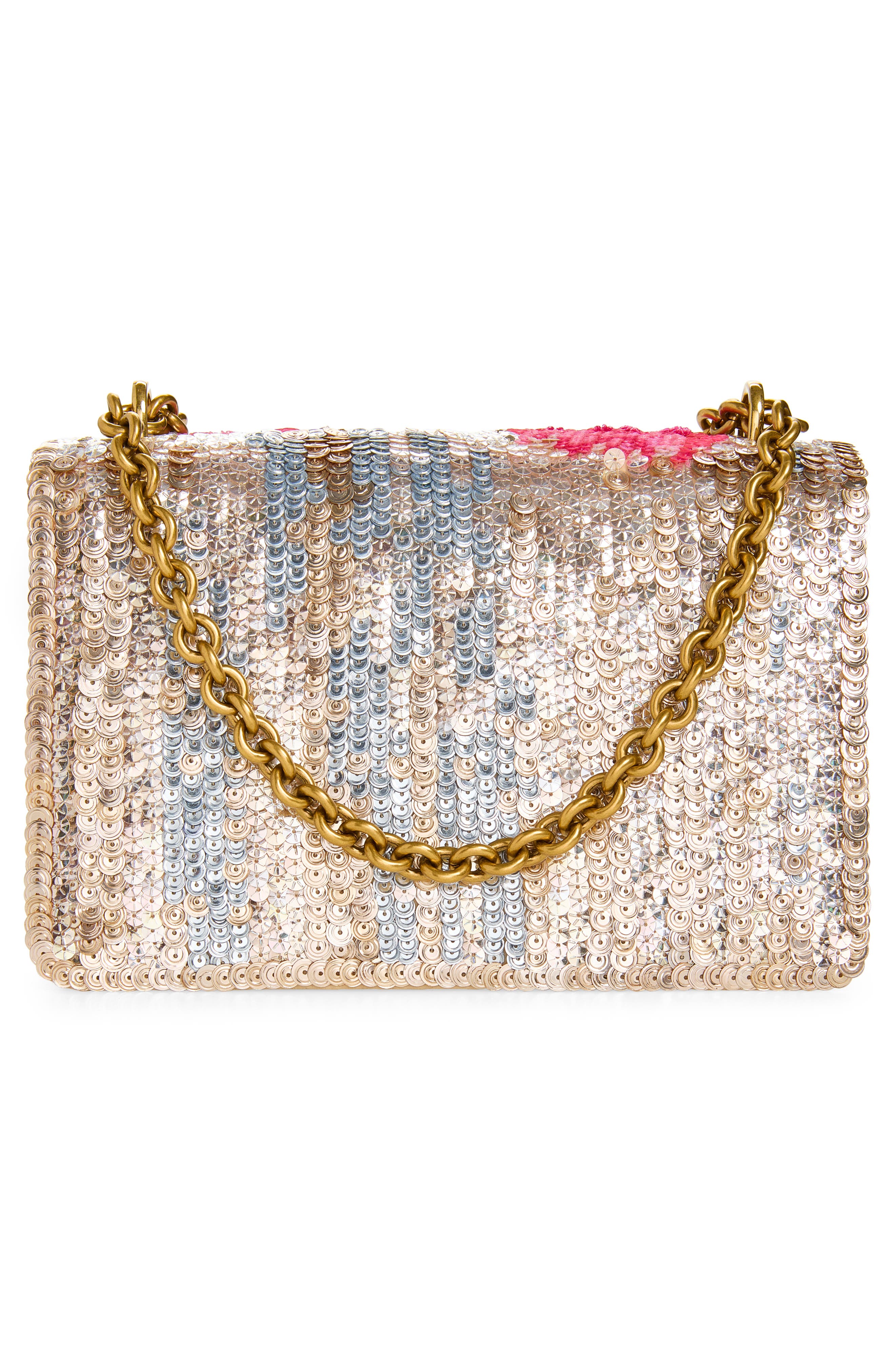 DeVain Sequin Shoulder Bag, Alternate, color, PINK MULTI