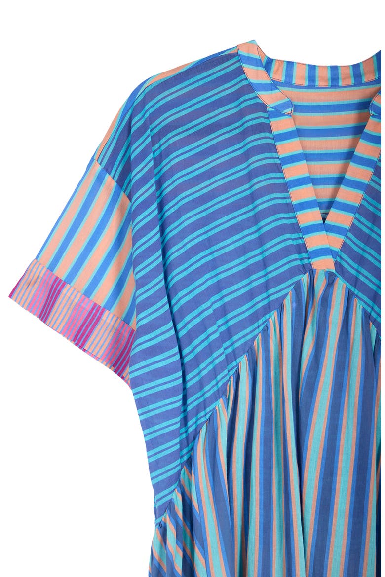Striped Tunic Dress, Alternate, color, BLUE