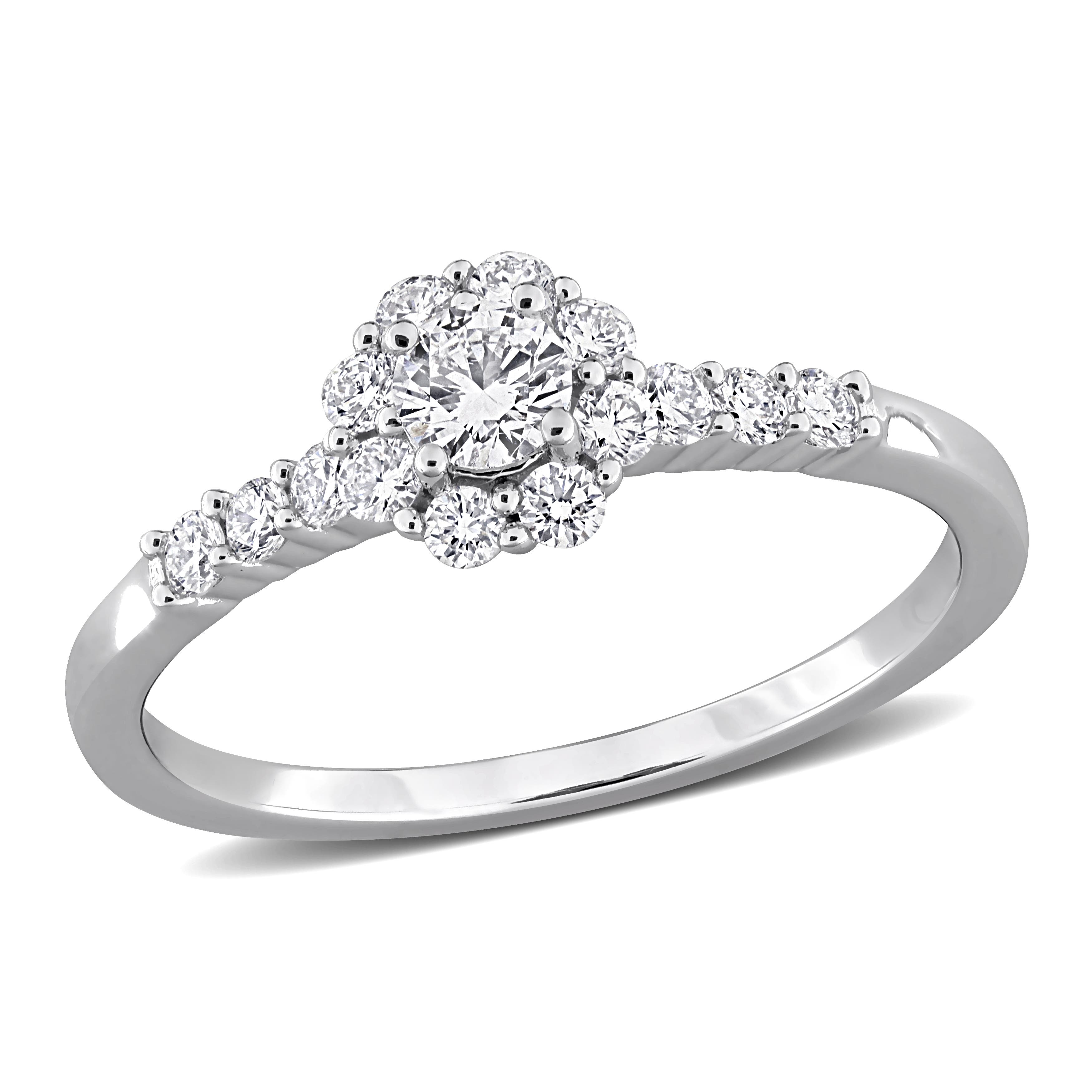 Julianna B. Lab Grown Diamond Floral Halo Ring (Women) | Nordstrom
