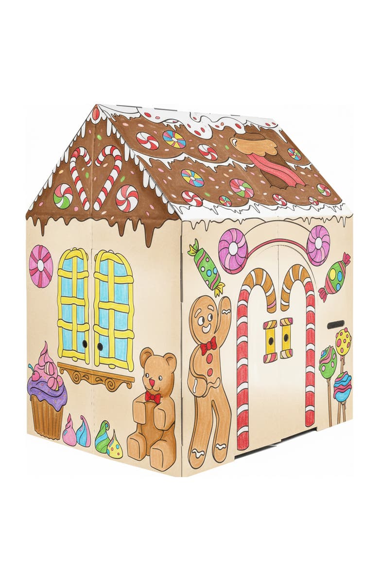 Easy Playhouse Gingerbread House Kids Art & Craft, Alternate, color, Multicolored