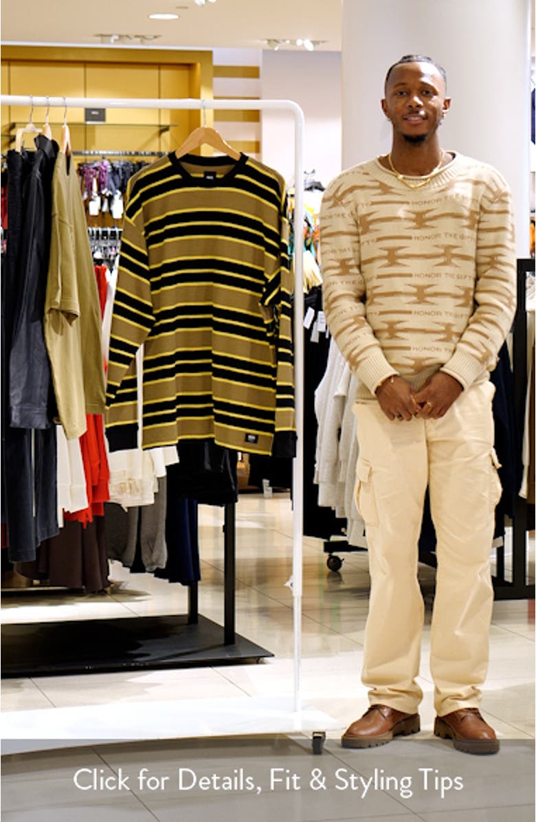 Patton Stripe Cotton Crewneck Pullover, sales video thumbnail