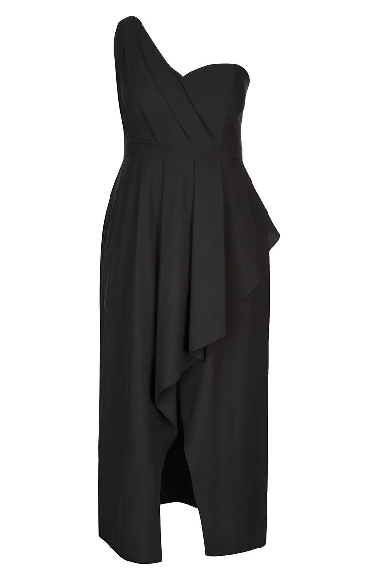 City Chic Allure One-Shoulder Maxi Dress, Alternate, color, 