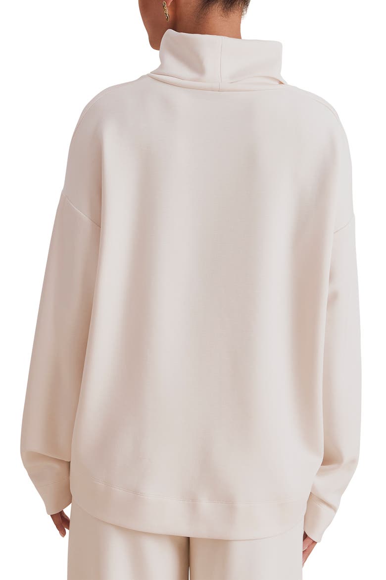 x Cellajaneblog Scuba Knit Turtleneck Sweatshirt, Alternate, color, PORCELAIN BEIGE