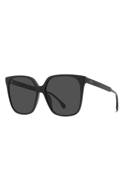 Fendi ' Fine 59mm Geometric Sunglasses In Black