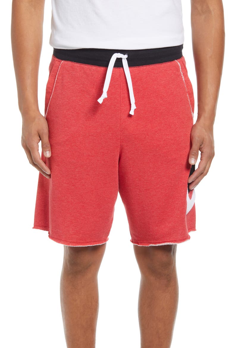 Sportswear Alumni Athletic Shorts, Main, color, LIGHT UNIVERSITY RED HEATHER