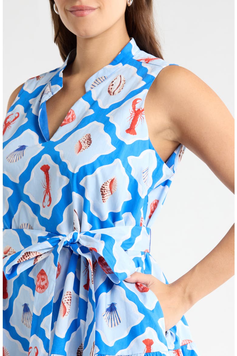 Lobster Bay Sleeveless Minidress, Alternate, color, WHTE BLUE-MULTI