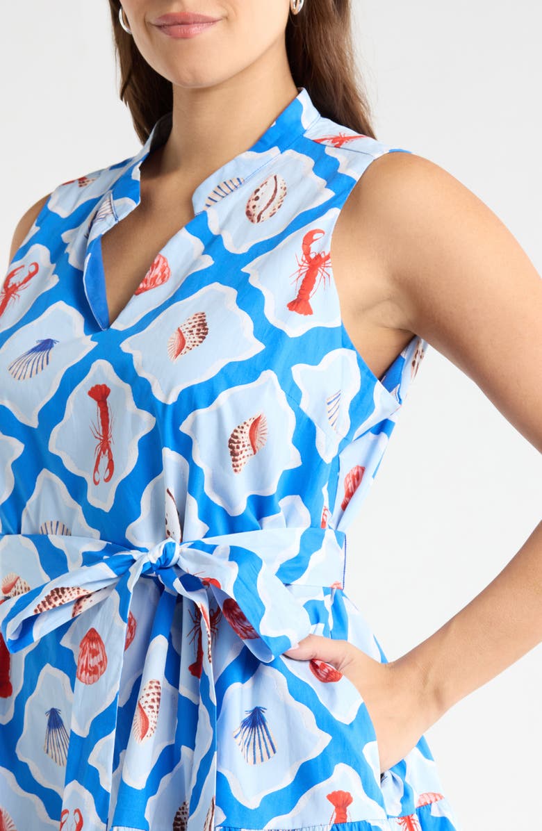 SUGARLIPS Lobster Bay Sleeveless Minidress, Alternate, color, Whte Blue-Multi