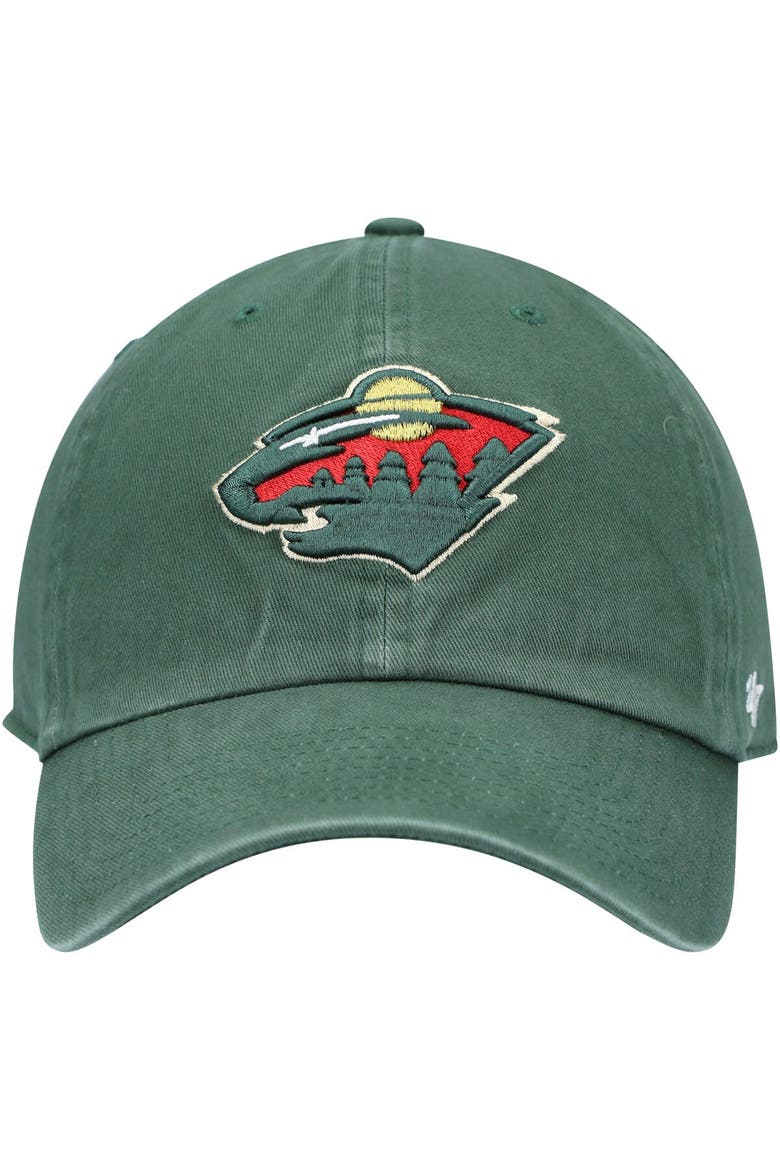 Men's '47 Green Minnesota Wild Team Clean Up Adjustable Hat, Alternate, color, Green