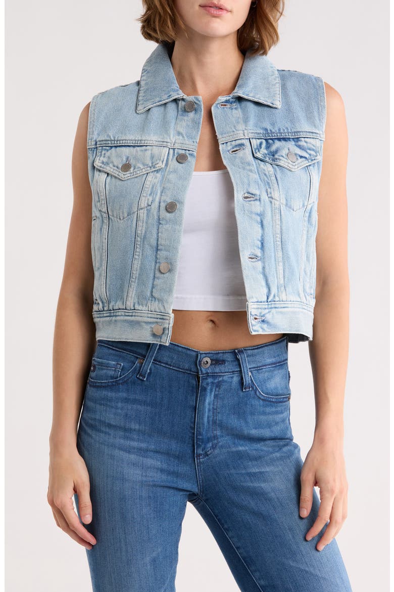Avery Denim Vest, Main, color, SAND DOLLAR