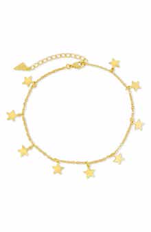 Sterling Forever Sabina Star Charm Anklet