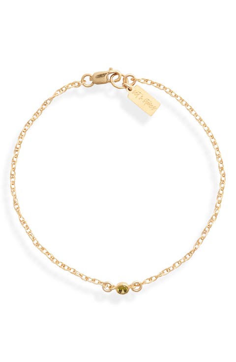 Cubic Zirconia Birthstone Pendant Bracelet