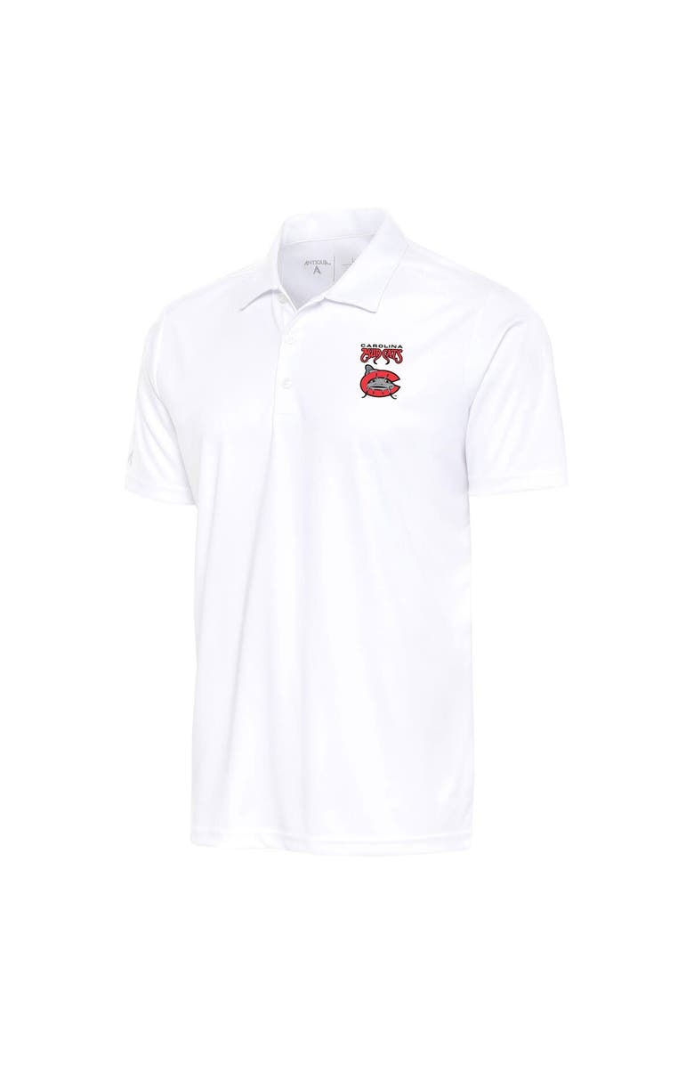ANTIGUA Men's Antigua  White Carolina Mudcats Tribute Polo, Main, color, 