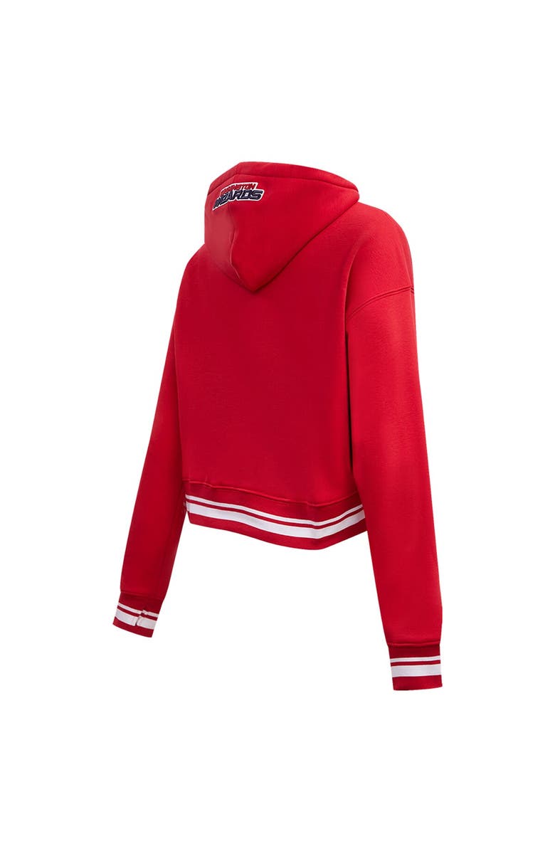 PRO STANDARD Women's Pro Standard Red Washington Wizards Script Tail Cropped Pullover Hoodie, Alternate, color, Red