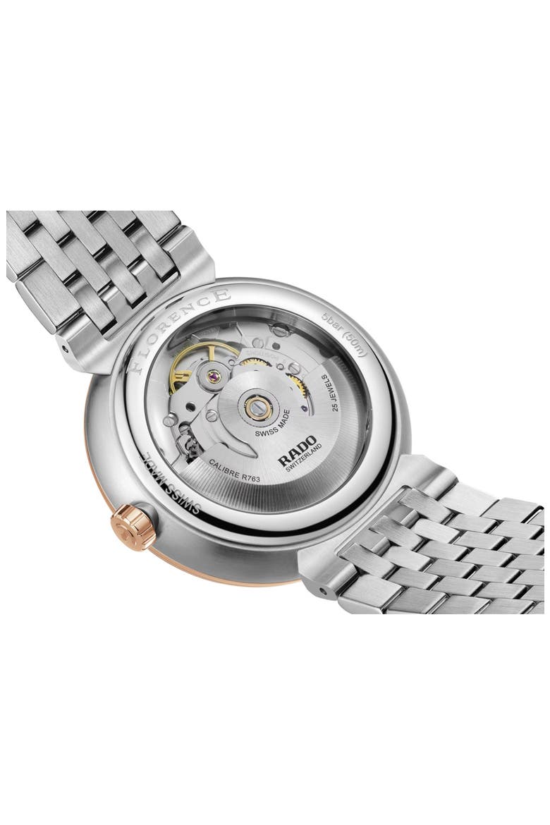 Florence Automatic Bracelet Watch, 39mm, Alternate, color, BLACK