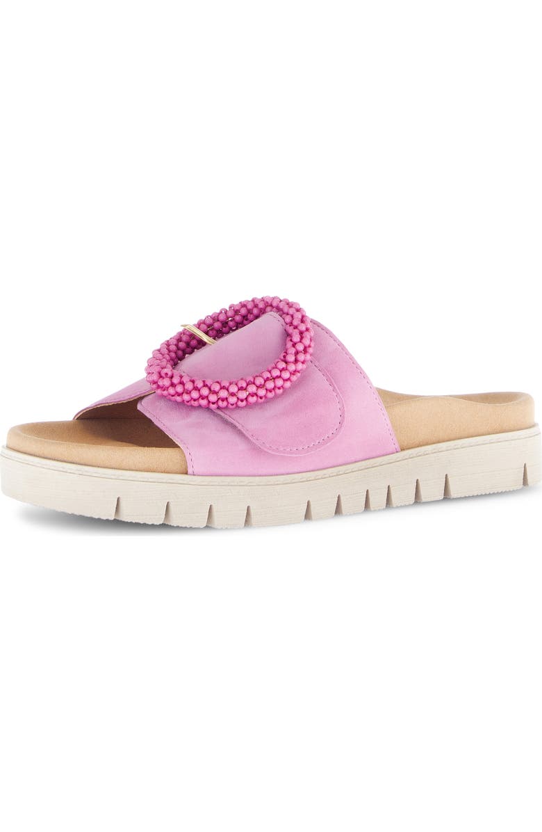 Gabor Beaded Buckle Slide Sandal, Main, color,
