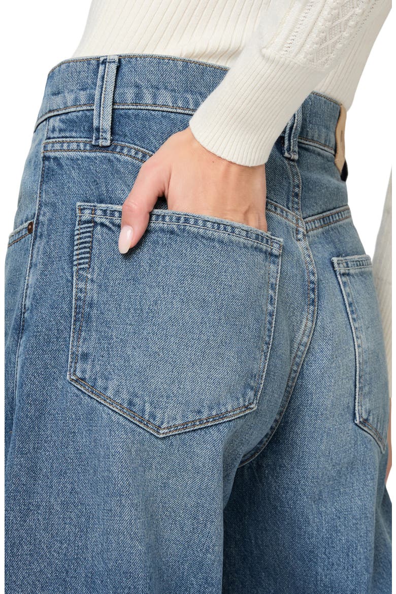 Arellia Release Hem High Waist Ankle Barrel Jeans, Alternate, color, LONE PEAK