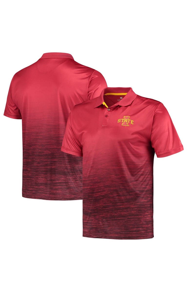 COLOSSEUM Men's Colosseum Cardinal Iowa State Cyclones Marshall Polo, Main, color, Cardinal