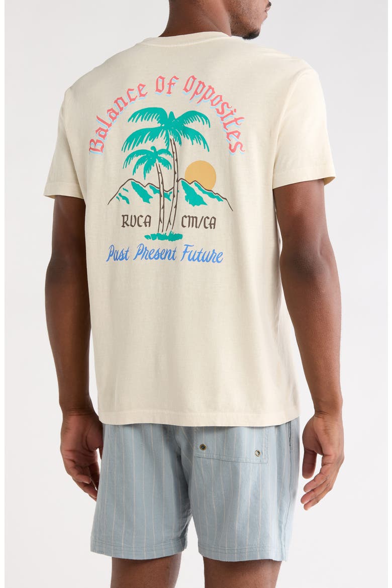 Frond Mural Cotton Graphic T-Shirt, Alternate, color, CERAMIC