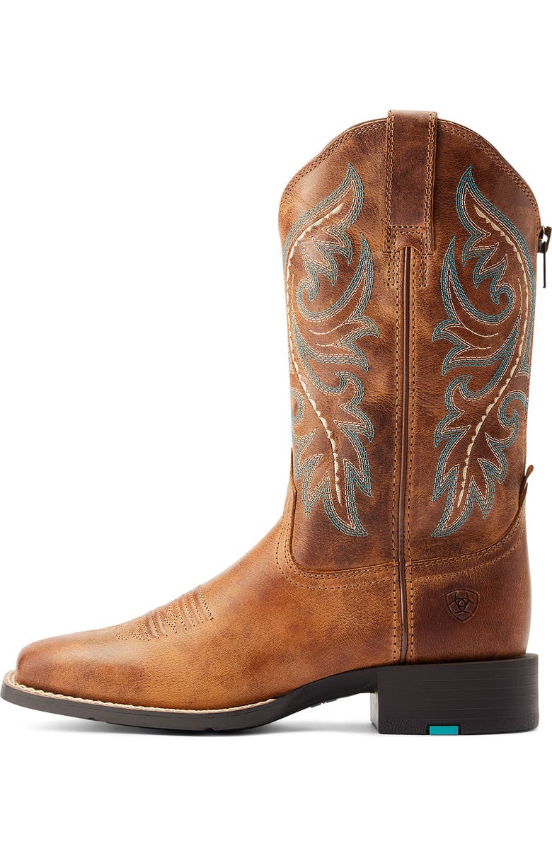 Ariat Round Up Zip Back Desert Sand Boot, Alternate, color, Brown
