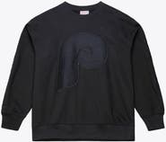 Mitchell & Ness Men's Mitchell & Ness  Black Philadelphia Phillies Phantom Fleece Crewneck Sweatshirt