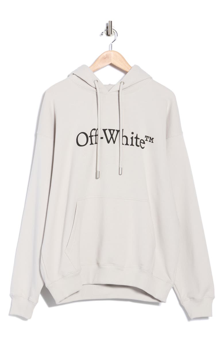 Off-White Big Bookish Skate Hoodie, Main, color, Light Stone-Black