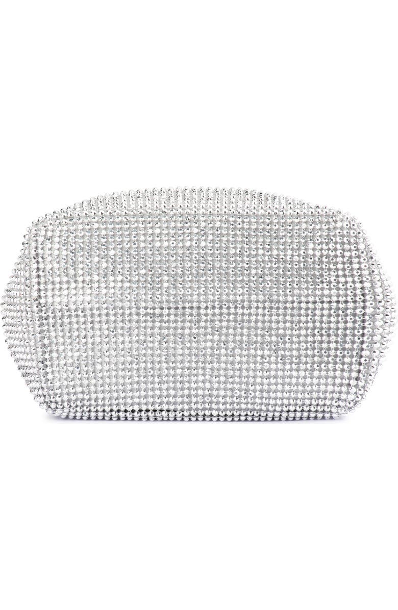 Olga Berg Miranda Drawstring Bucket Bag, Alternate, color, Silver