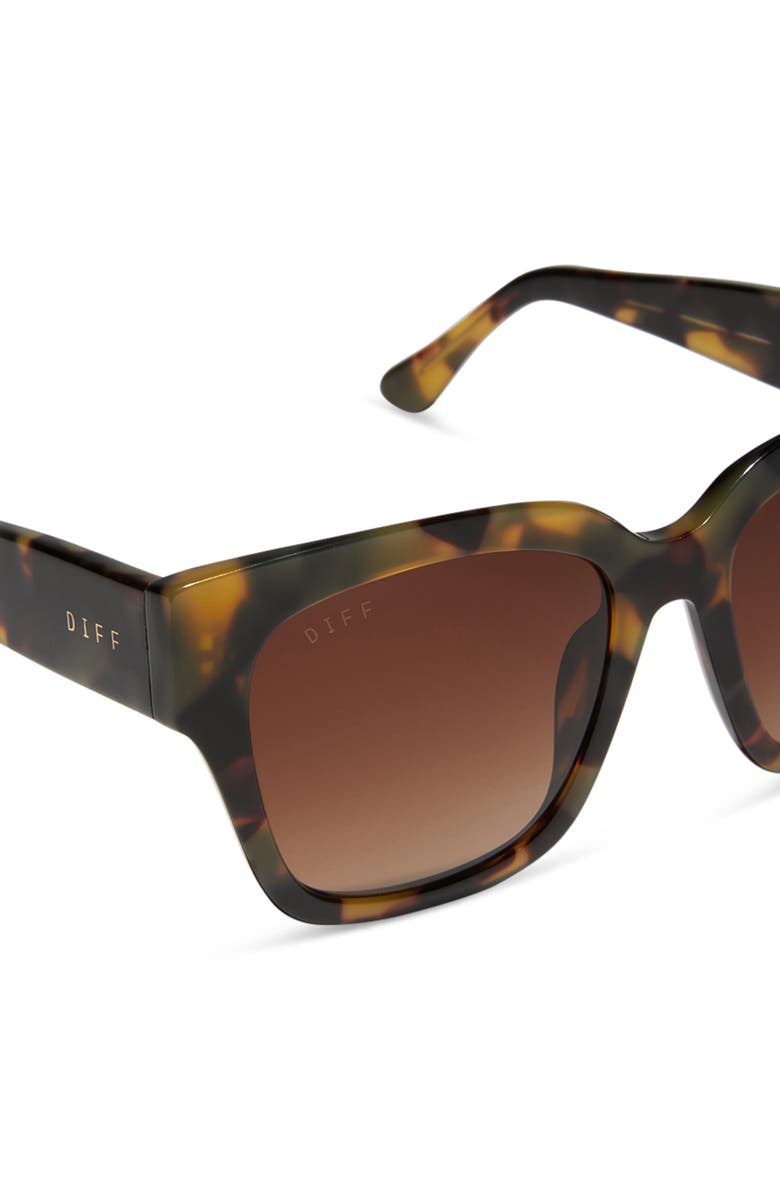 DIFF Bella II 54mm Polarized Gradient Square Sunglasses, Alternate, color, Brown Gradient