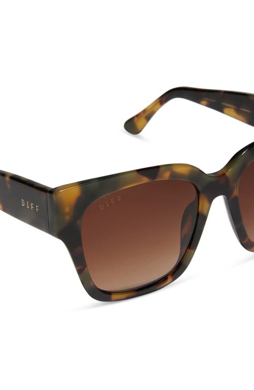 Diff Bella Ii 54mm Polarized Gradient Square Sunglasses In Brown Gradient