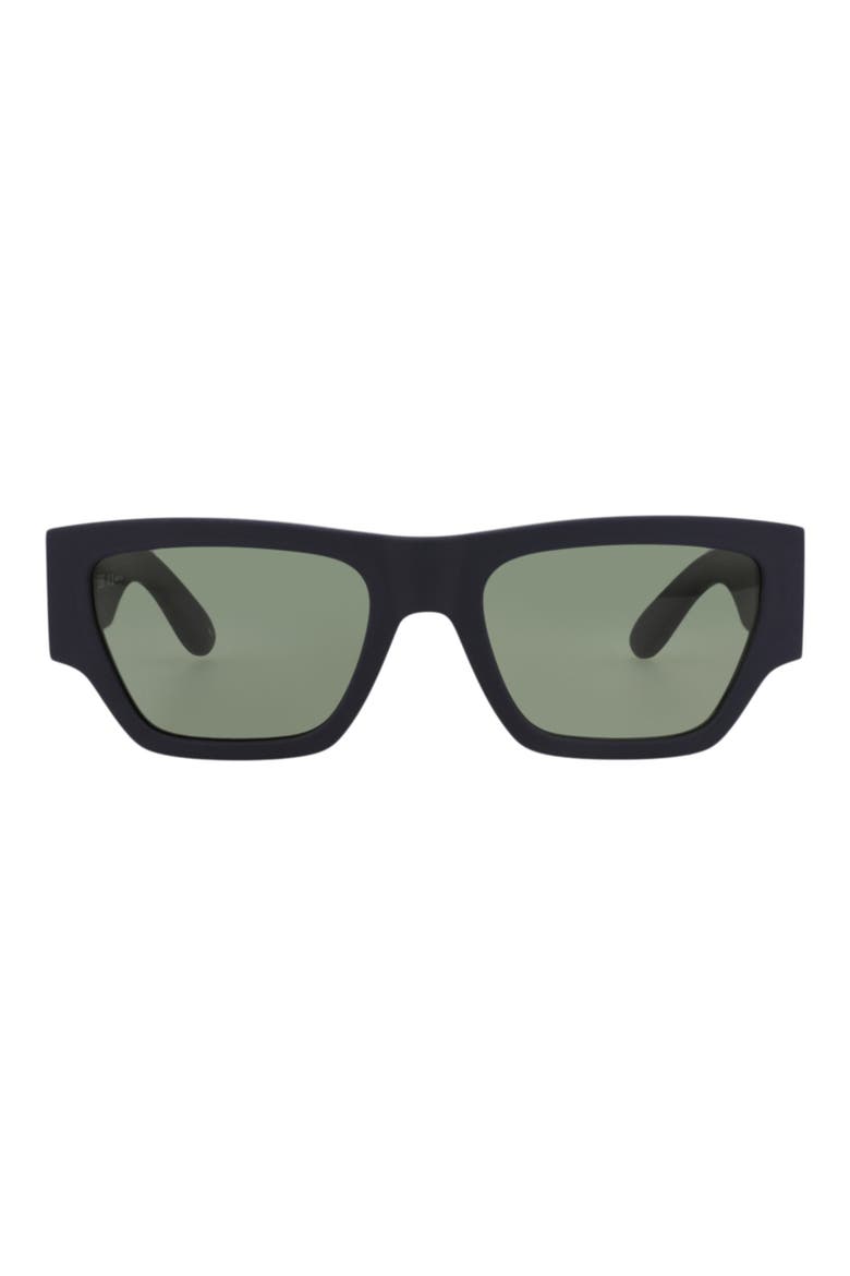 55mm Square Sunglasses, Main, color, BLUE BLUE GREEN
